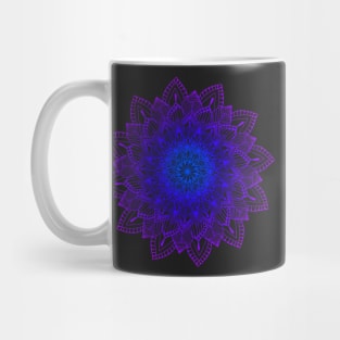 Purple-Blue Digital Mandala Mug